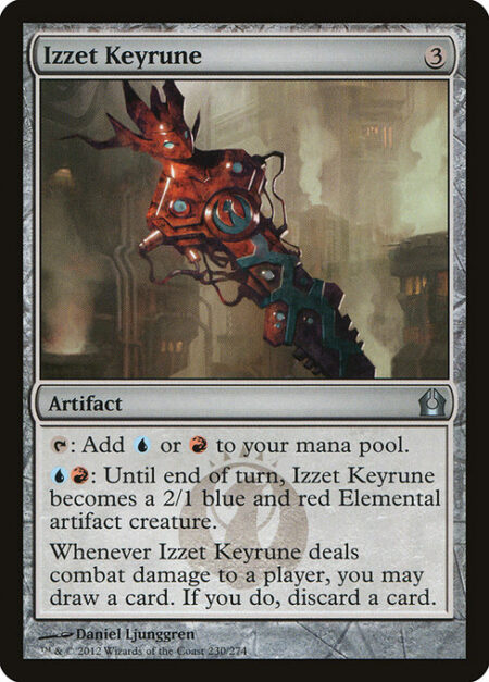 Izzet Keyrune - {T}: Add {U} or {R}.