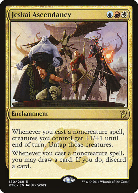 Jeskai Ascendancy - Whenever you cast a noncreature spell