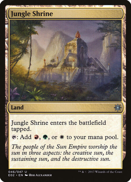 Jungle Shrine - Jungle Shrine enters tapped.