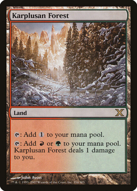 Karplusan Forest - {T}: Add {C}.