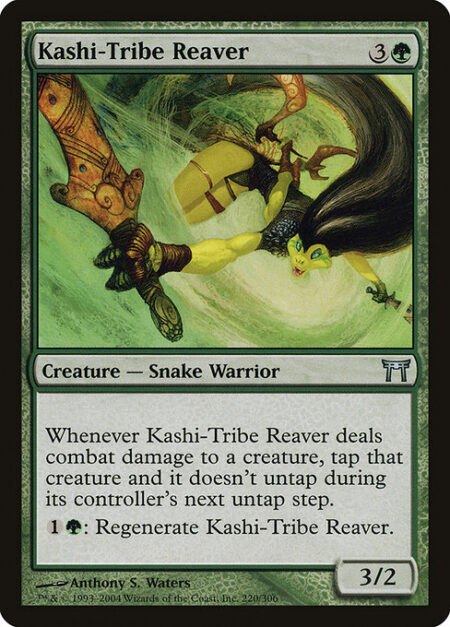 Kashi-Tribe Reaver - Whenever Kashi-Tribe Reaver deals combat damage to a creature