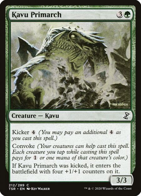 Kavu Primarch - Kicker {4} (You may pay an additional {4} as you cast this spell.)