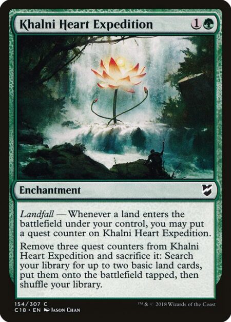 Khalni Heart Expedition - Landfall — Whenever a land you control enters