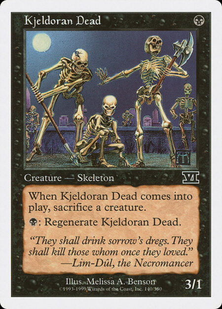 Kjeldoran Dead - When Kjeldoran Dead enters the battlefield