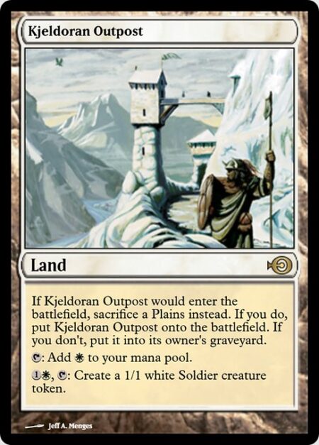 Kjeldoran Outpost - If Kjeldoran Outpost would enter the battlefield