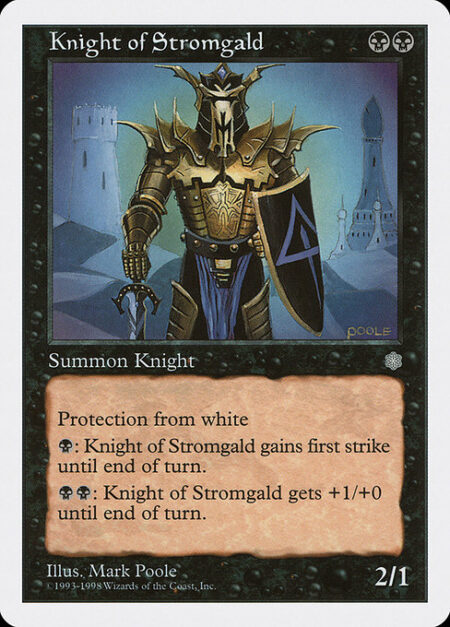 Knight of Stromgald - Protection from white