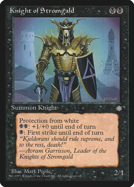 Knight of Stromgald - Protection from white