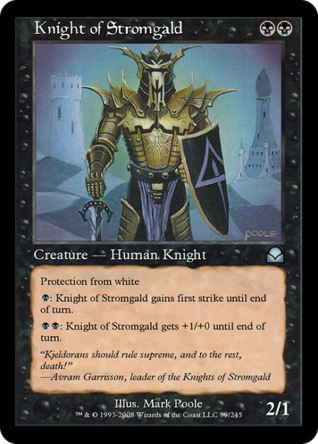 Knight of Stromgald - Protection from white