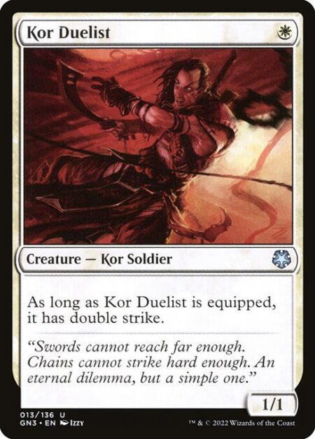 Kor Duelist - As long as Kor Duelist is equipped