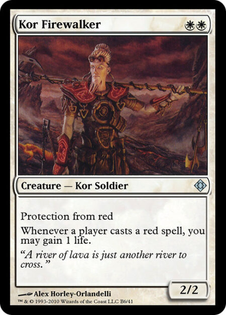 Kor Firewalker - Protection from red