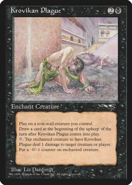 Krovikan Plague - Enchant non-Wall creature you control