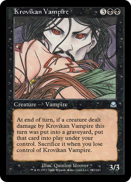 Krovikan Vampire - At the beginning of each end step