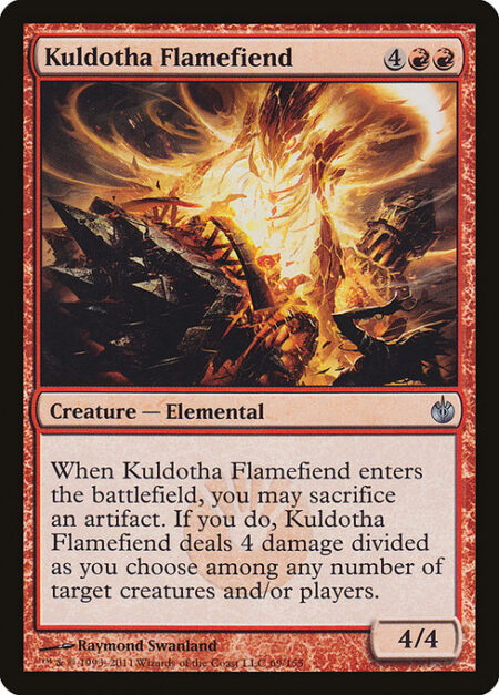 Kuldotha Flamefiend - When Kuldotha Flamefiend enters the battlefield