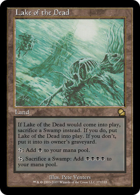 Lake of the Dead - If Lake of the Dead would enter the battlefield