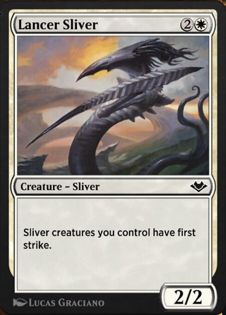 Lancer Sliver - Sliver creatures you control have first strike.