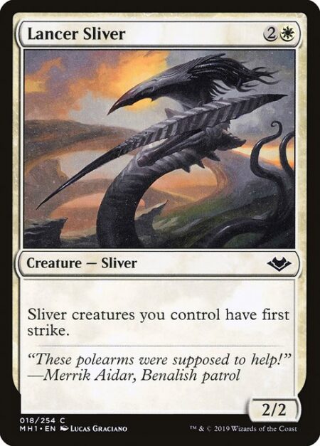 Lancer Sliver - Sliver creatures you control have first strike.