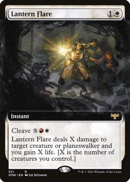 Lantern Flare - Cleave {X}{R}{W} (You may cast this spell for its cleave cost. If you do