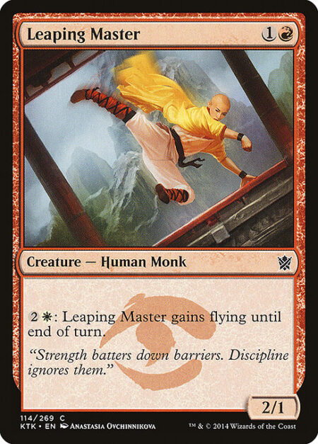 Leaping Master - {2}{W}: Leaping Master gains flying until end of turn.