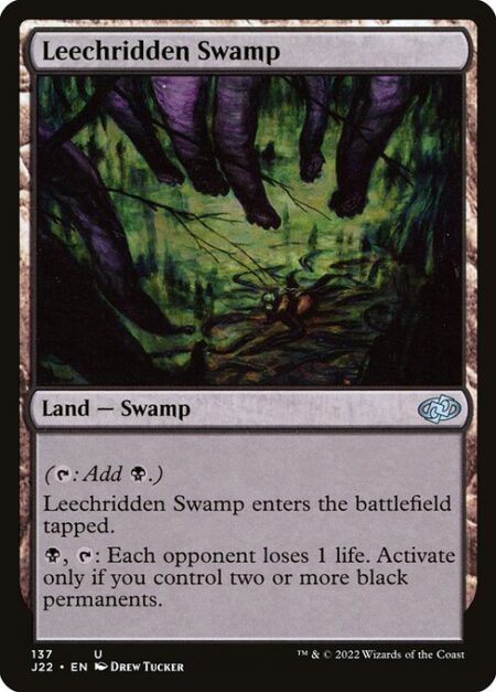 Leechridden Swamp - ({T}: Add {B}.)