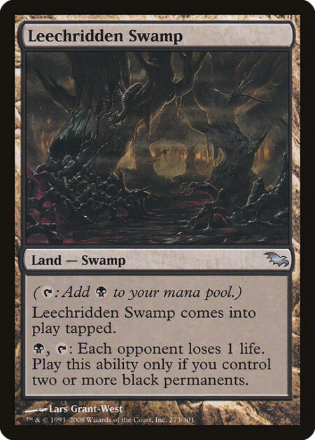 Leechridden Swamp - ({T}: Add {B}.)