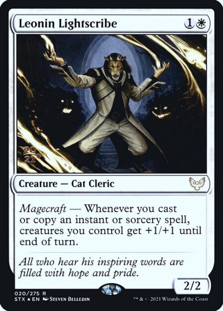 Leonin Lightscribe - Magecraft — Whenever you cast or copy an instant or sorcery spell