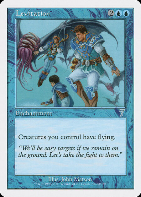Levitation - Creatures you control have flying.