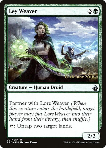 Ley Weaver - Partner with Lore Weaver (When this creature enters the battlefield