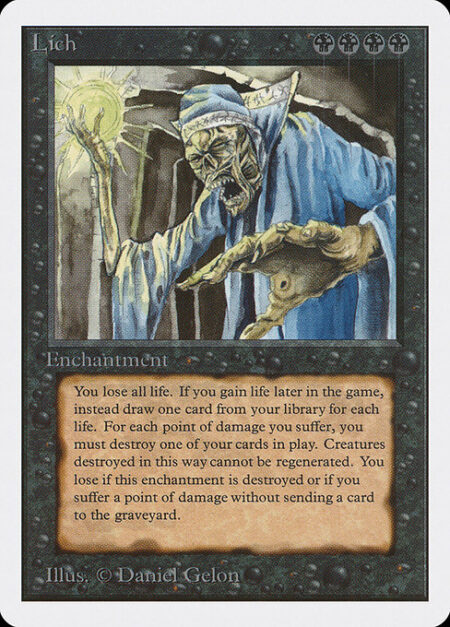 Lich - As Lich enters the battlefield