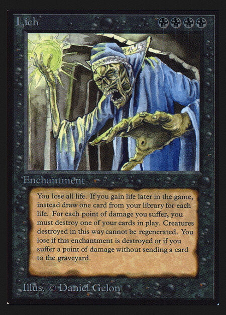 Lich - As Lich enters the battlefield