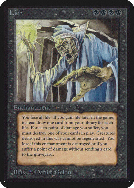 Lich - As Lich enters the battlefield