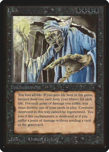 Lich - As Lich enters the battlefield