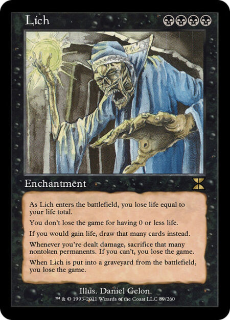 Lich - As Lich enters the battlefield