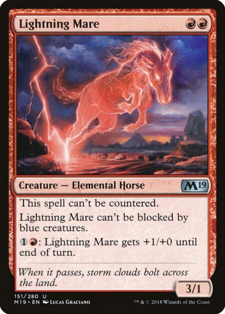 Lightning Mare - This spell can't be countered.