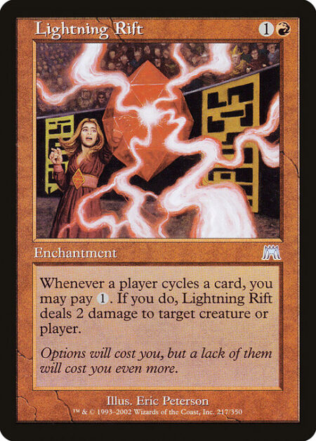 Lightning Rift - Whenever a player cycles a card