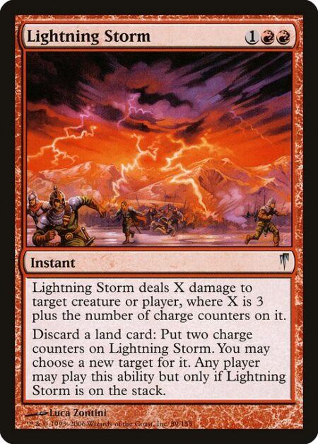 Lightning Storm - Lightning Storm deals X damage to any target