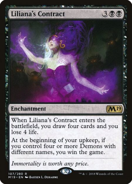 Liliana's Contract - When Liliana's Contract enters the battlefield