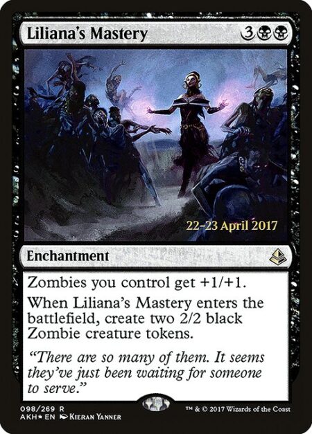 Liliana's Mastery - Zombies you control get +1/+1.