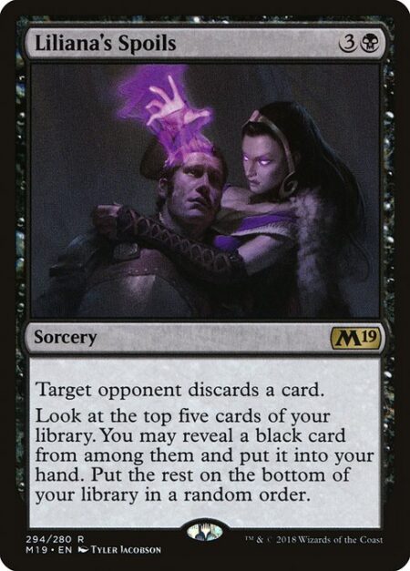 Liliana's Spoils - Target opponent discards a card.