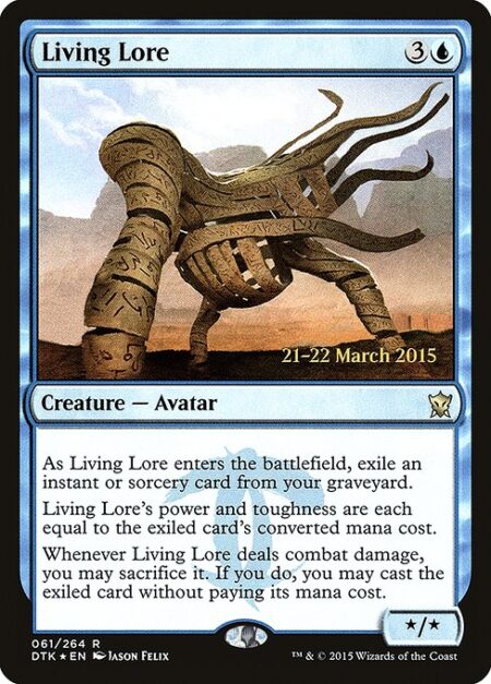 Living Lore - As Living Lore enters the battlefield