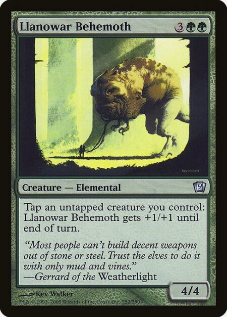 Llanowar Behemoth - Tap an untapped creature you control: Llanowar Behemoth gets +1/+1 until end of turn.