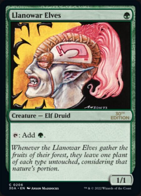 Llanowar Elves - {T}: Add {G}.