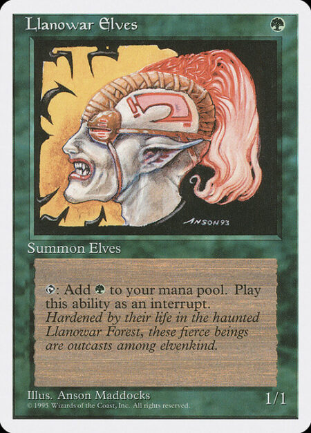 Llanowar Elves - {T}: Add {G}.