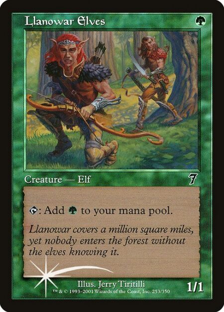 Llanowar Elves - {T}: Add {G}.