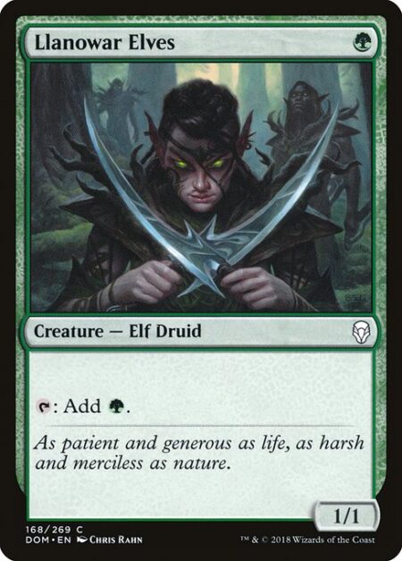 Llanowar Elves - {T}: Add {G}.