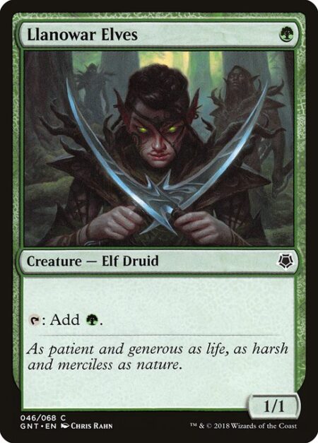 Llanowar Elves - {T}: Add {G}.