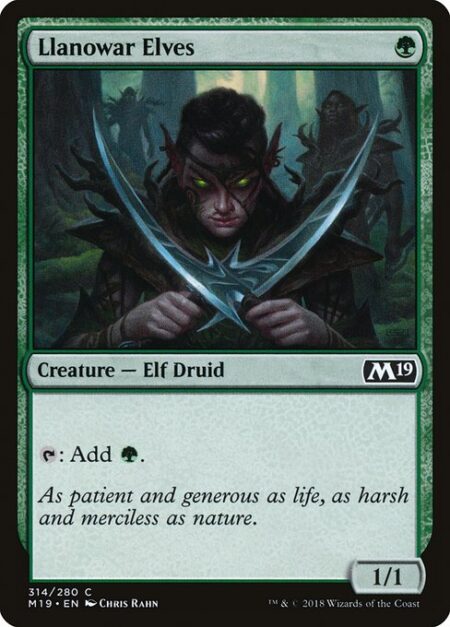 Llanowar Elves - {T}: Add {G}.