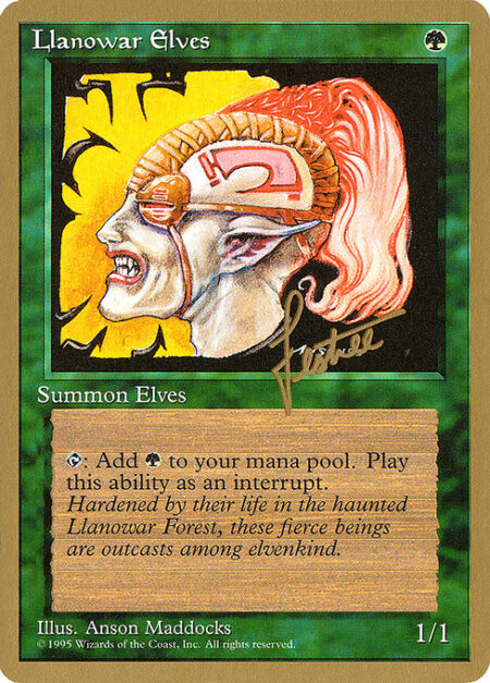 Llanowar Elves - {T}: Add {G}.