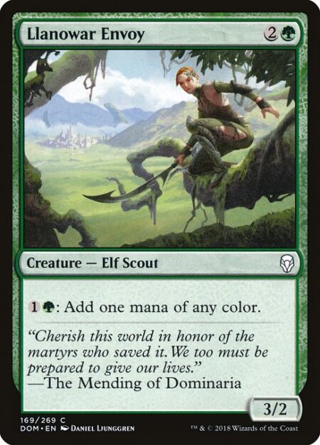 Llanowar Envoy - {1}{G}: Add one mana of any color.