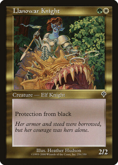 Llanowar Knight - Protection from black