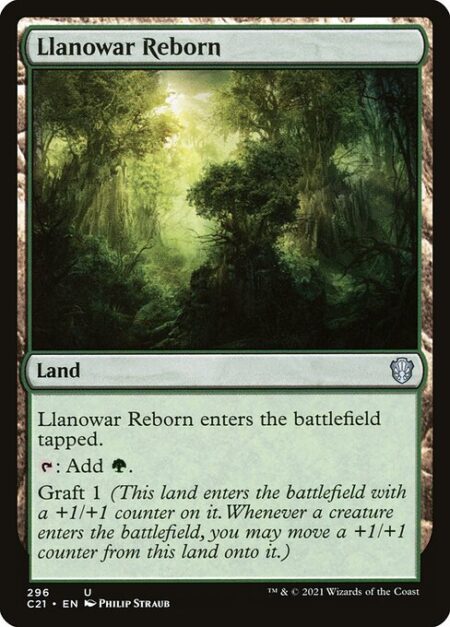 Llanowar Reborn - Llanowar Reborn enters the battlefield tapped.